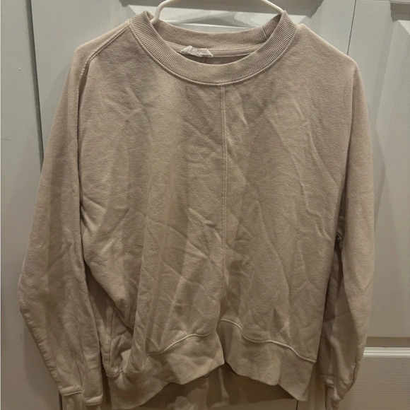 Hippie Rose Tops - Tan Crew neck Sweatshirt
